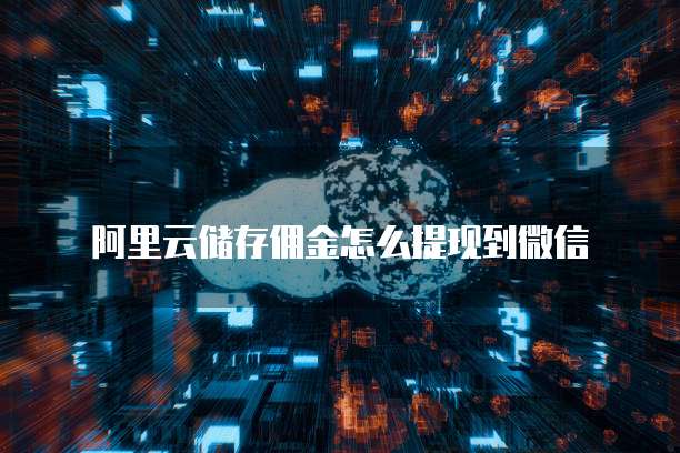 阿里云储存佣金怎么提现到微信