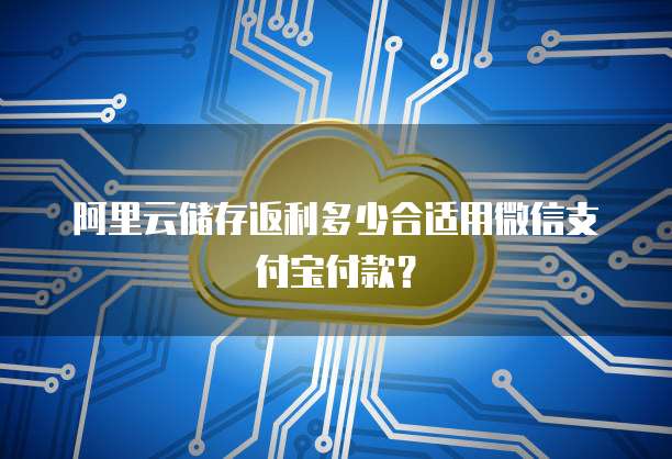 阿里云储存返利多少合适用微信支付宝付款?
