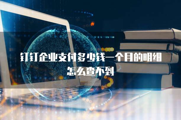 钉钉企业支付多少钱一个月的明细怎么查不到