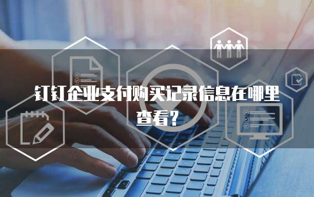 钉钉企业支付购买记录信息在哪里查看？