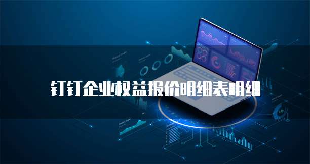 钉钉企业权益报价明细表明细