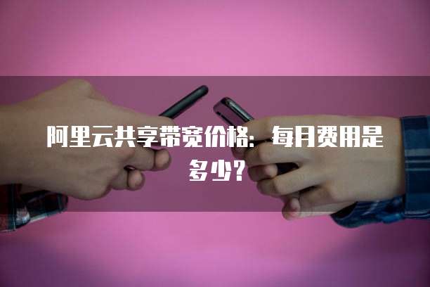 阿里云共享带宽价格：每月费用是多少？