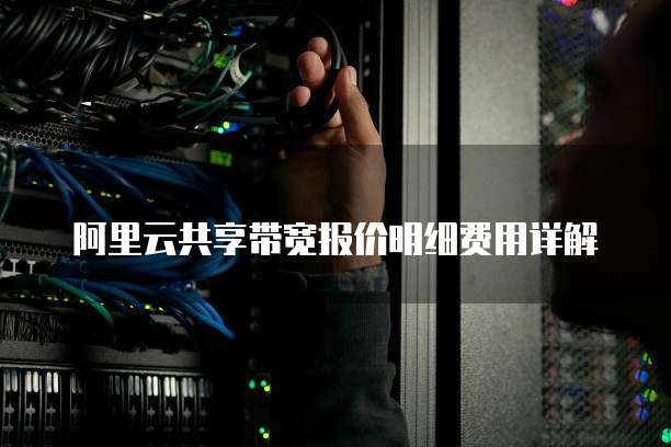 阿里云共享带宽报价明细费用详解