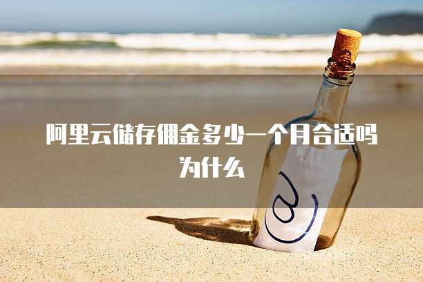 阿里云储存佣金多少一个月合适吗为什么