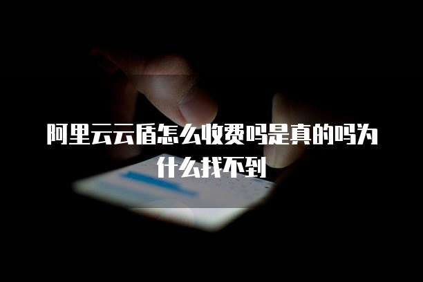 阿里云云盾怎么收费吗是真的吗为什么找不到