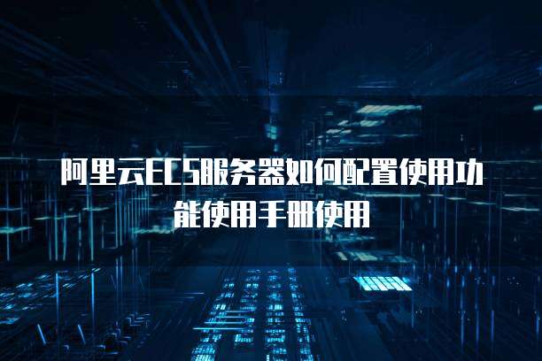 阿里云ECS服务器如何配置使用功能使用手册使用