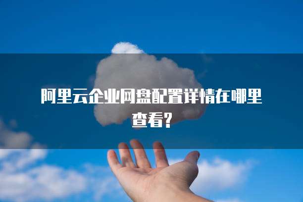  阿里云企业网盘配置详情在哪里查看?