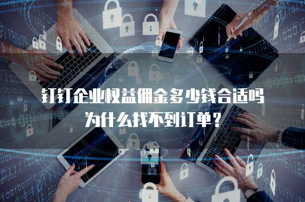 钉钉企业权益佣金多少钱合适吗为什么找不到订单?