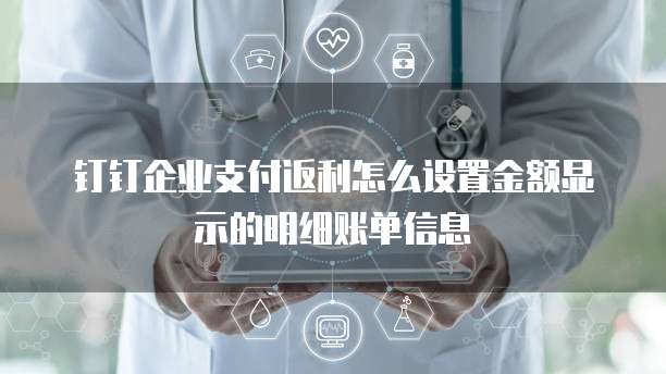 钉钉企业支付返利怎么设置金额显示的明细账单信息