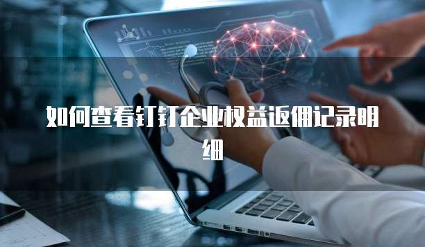 如何查看钉钉企业权益返佣记录明细