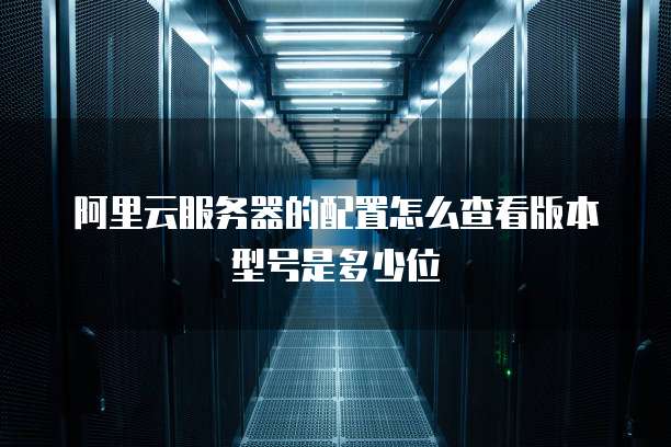 阿里云服务器的配置怎么查看版本型号是多少位