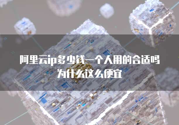 阿里云ip多少钱一个人用的合适吗为什么这么便宜