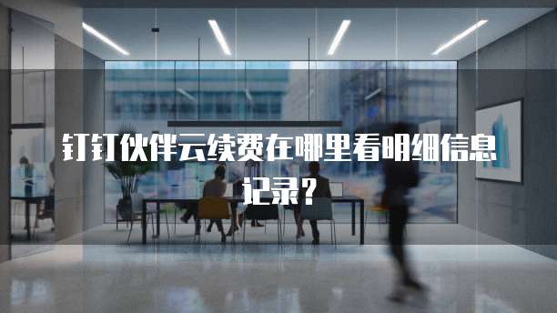 钉钉伙伴云续费在哪里看明细信息记录?