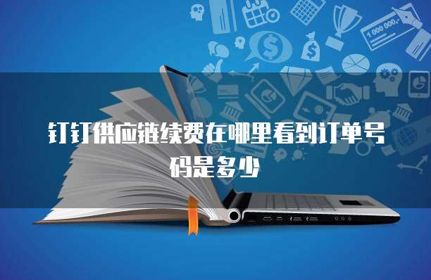 钉钉供应链续费在哪里看到订单号码是多少