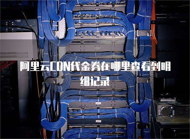 阿里云CDN代金券在哪里查看到明细记录