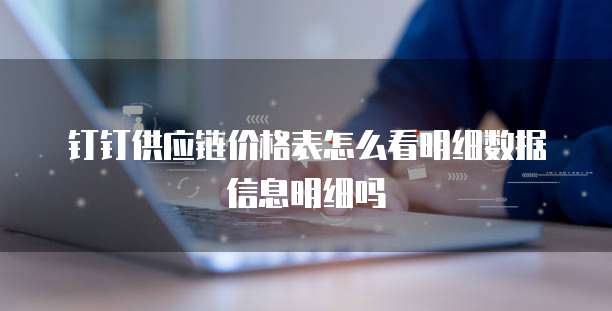 钉钉供应链价格表怎么看明细数据信息明细吗