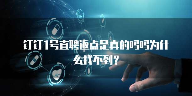 钉钉1号直聘返点是真的吗吗为什么找不到?