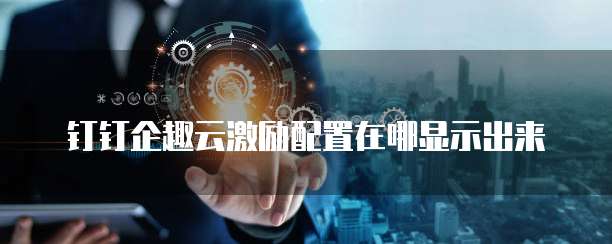 钉钉企趣云激励配置在哪显示出来