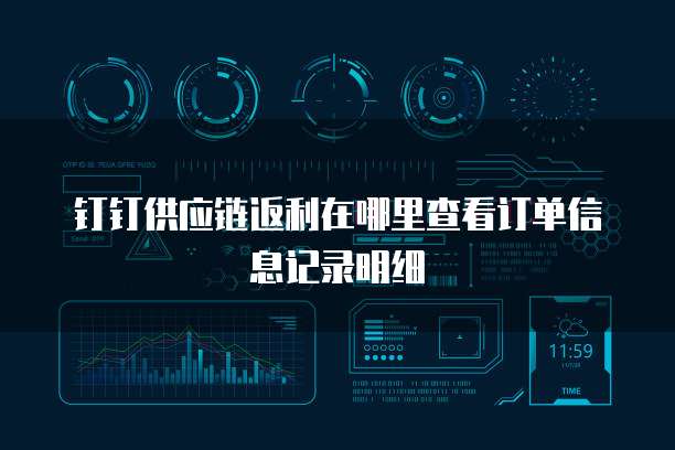 钉钉供应链返利在哪里查看订单信息记录明细
