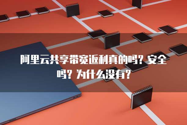 阿里云共享带宽返利真的吗?安全吗?为什么没有?
