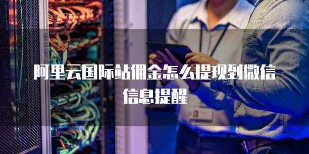 阿里云国际站佣金怎么提现到微信信息提醒