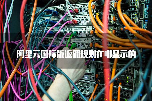 阿里云国际版返佣规则在哪显示的