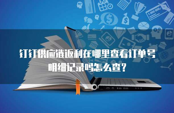 钉钉供应链返利在哪里查看订单号明细记录吗怎么查?