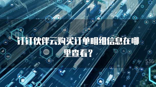 钉钉伙伴云购买订单明细信息在哪里查看?