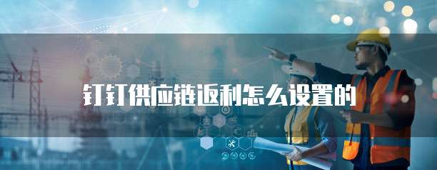 钉钉供应链返利怎么设置的
