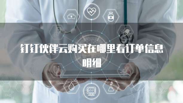 钉钉伙伴云购买在哪里看订单信息明细