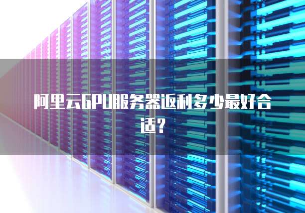 阿里云GPU服务器返利多少最好合适？