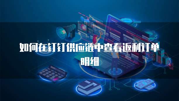 如何在钉钉供应链中查看返利订单明细