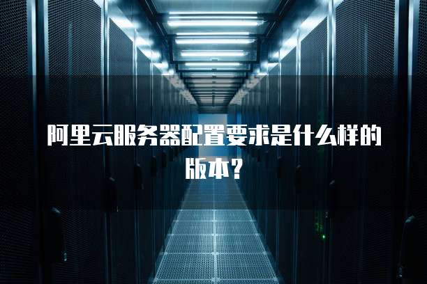 阿里云服务器配置要求是什么样的版本?