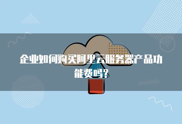 企业如何购买阿里云服务器产品功能费吗?