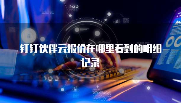 钉钉伙伴云报价在哪里看到的明细记录