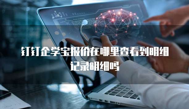 钉钉企学宝报价在哪里查看到明细记录明细吗