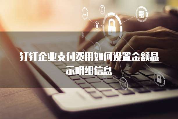 钉钉企业支付费用如何设置金额显示明细信息