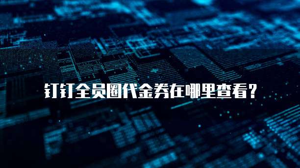 钉钉全员圈代金券在哪里查看?