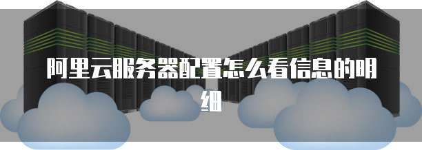 阿里云服务器配置怎么看信息的明细