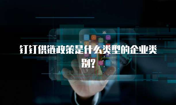 钉钉供链政策是什么类型的企业类别?
