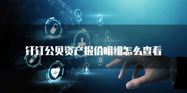 钉钉公贝资产报价明细怎么查看
