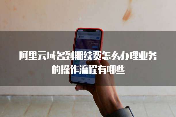 阿里云域名到期续费怎么办理业务的操作流程有哪些