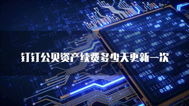 钉钉公贝资产续费多少天更新一次