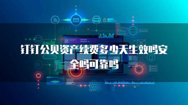 钉钉公贝资产续费多少天生效吗安全吗可靠吗