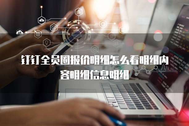钉钉全员圈报价明细怎么看明细内容明细信息明细