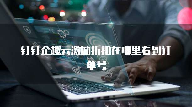 钉钉企趣云激励折扣在哪里看到订单号