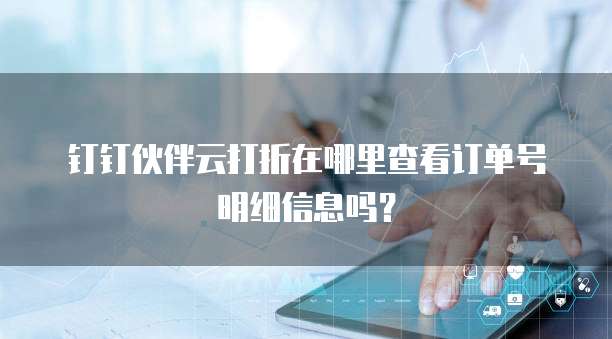 钉钉伙伴云打折在哪里查看订单号明细信息吗?