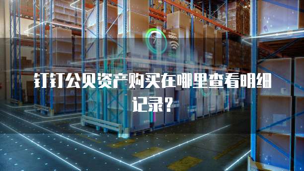 钉钉公贝资产购买在哪里查看明细记录?