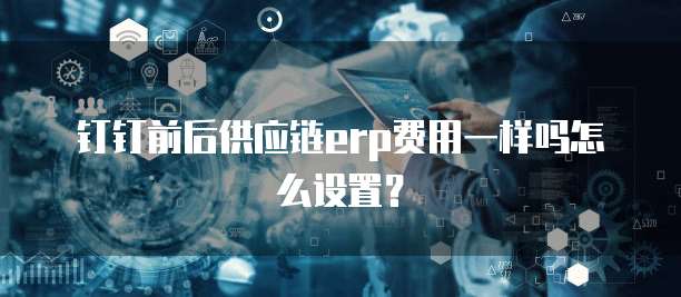 钉钉前后供应链erp费用一样吗怎么设置?