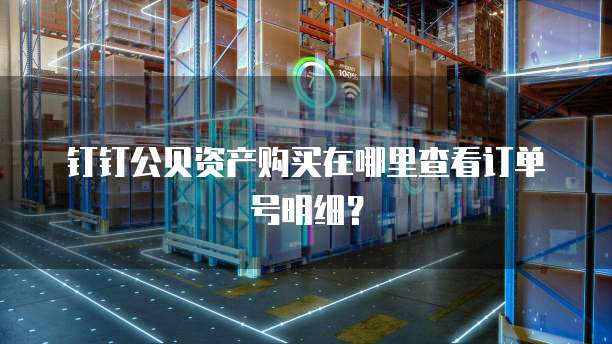 钉钉公贝资产购买在哪里查看订单号明细?
